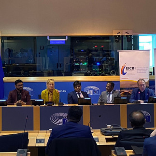 panel discussion on collaboration opportunities between the EU and India in the automotive industry.. EU India Leaders Conference 2024 at European Parliament in Brussels. Organised by Europe India Centre for Business and Industry EICBI to promote EU India relations