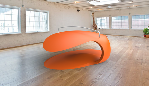 Ramped Ping-Pong Table