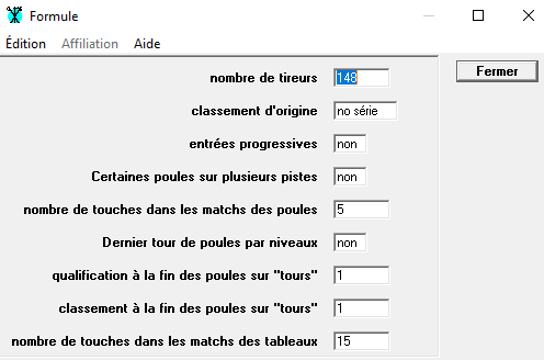Engarde formule params