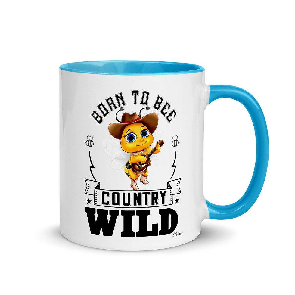 Thumbnail: Born to Bee Country Wild Mug with Color Inside