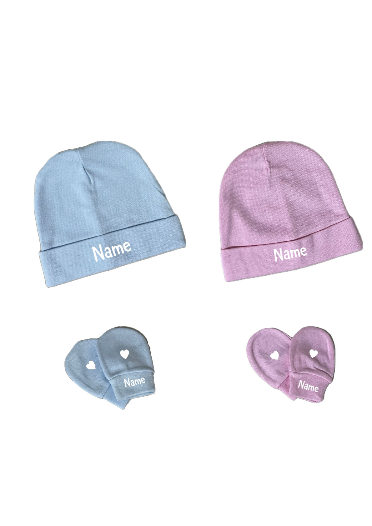 Gants de bébé et bonnet