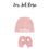 Miniature : Set de 2 rose, casquette de bébé avec nom, casquette de bébé personnalisée