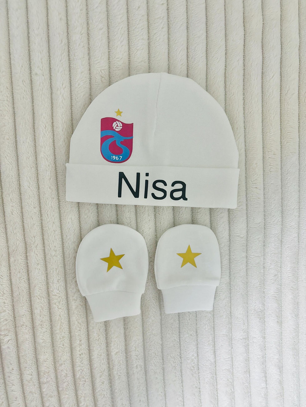 Miniatura: Trabzonspor Komplett Set Babybody, Babydecke, Babyhandschuhe, Babymütz