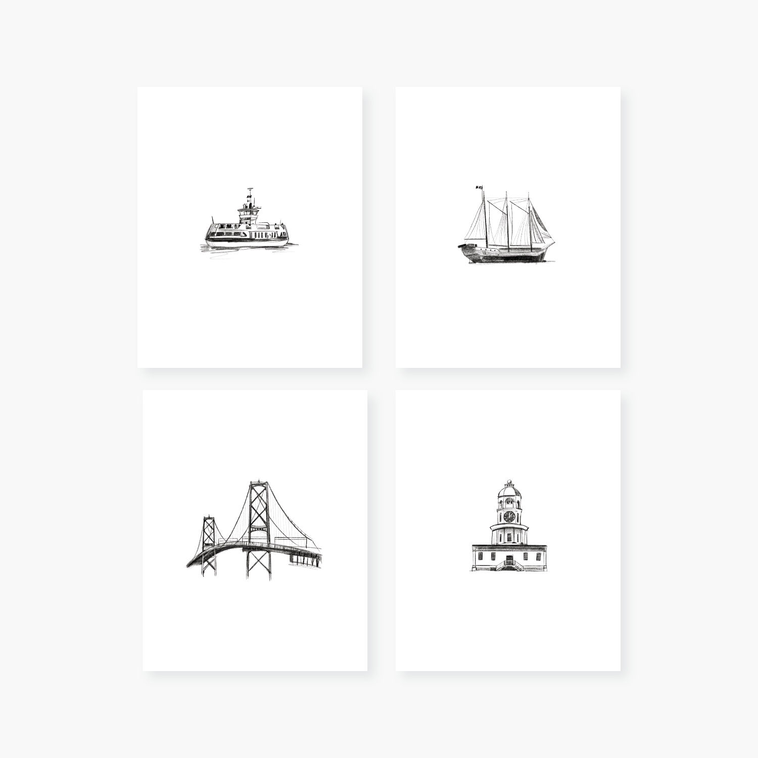Halifax Art Prints - Set of 4