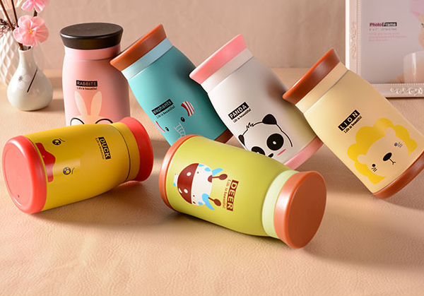 Cartoon Insulated Vacuum Water Bottle for Students