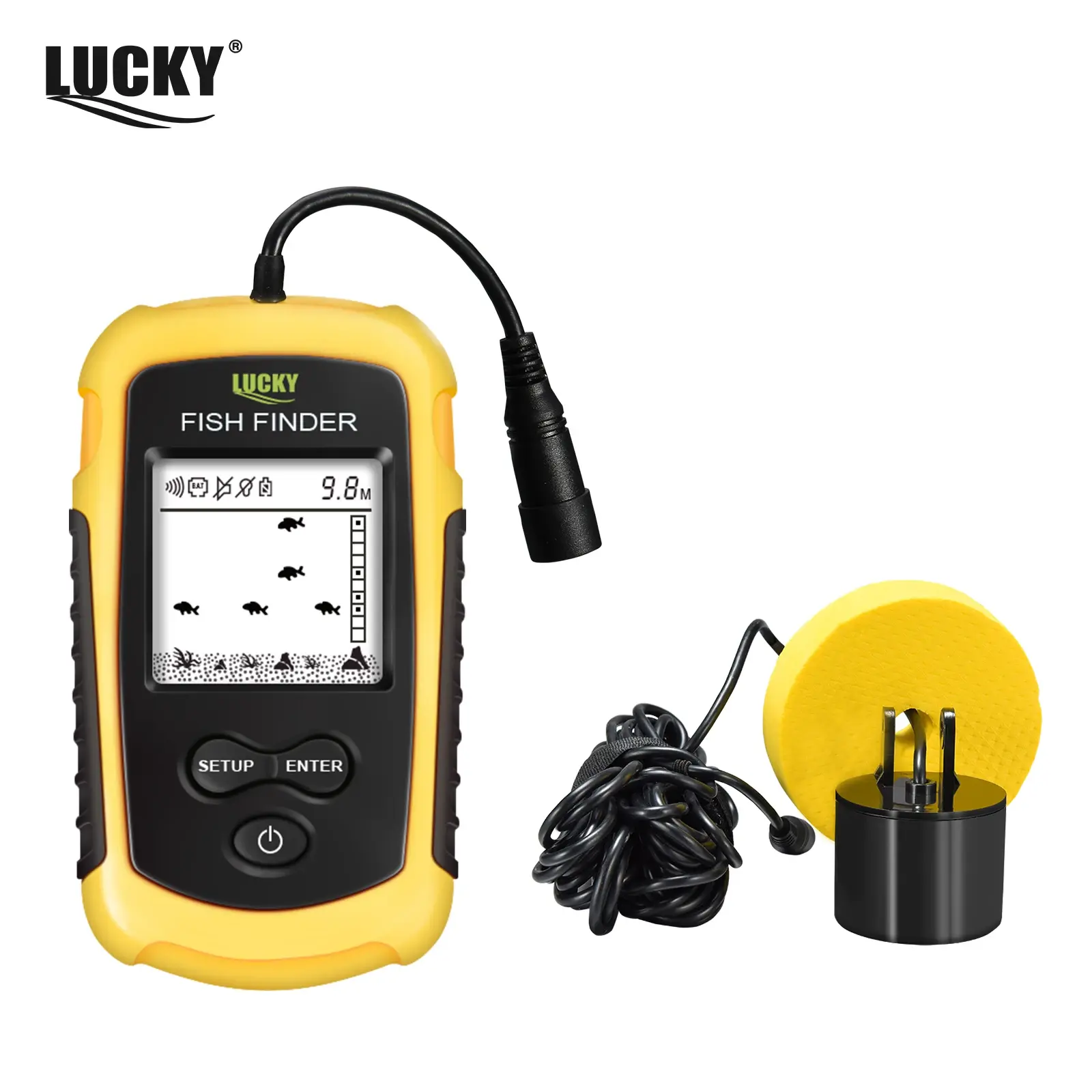 Portable Fish Finder — Sonar Depth & Fish Locator