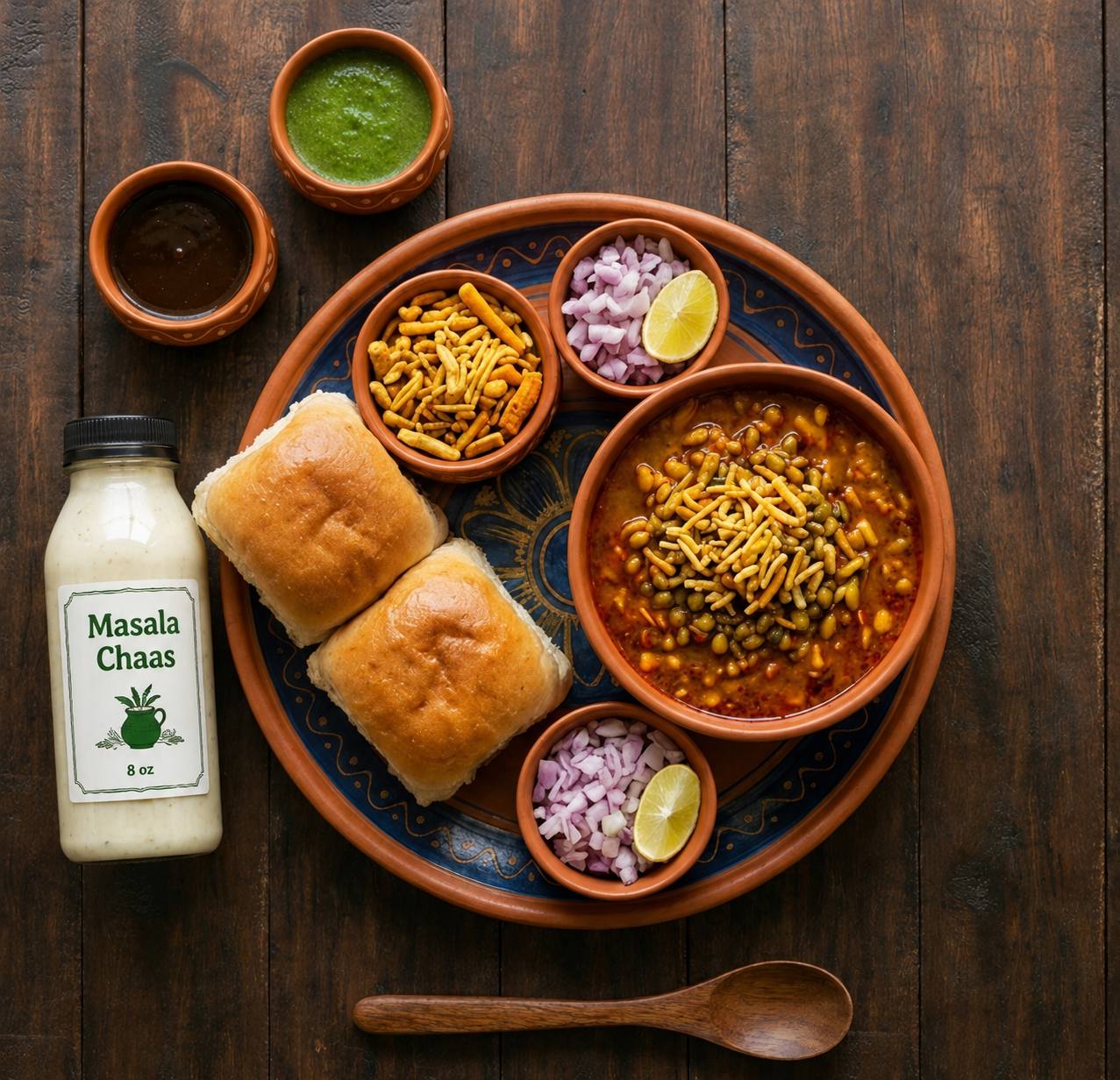 Misal Pav Platter