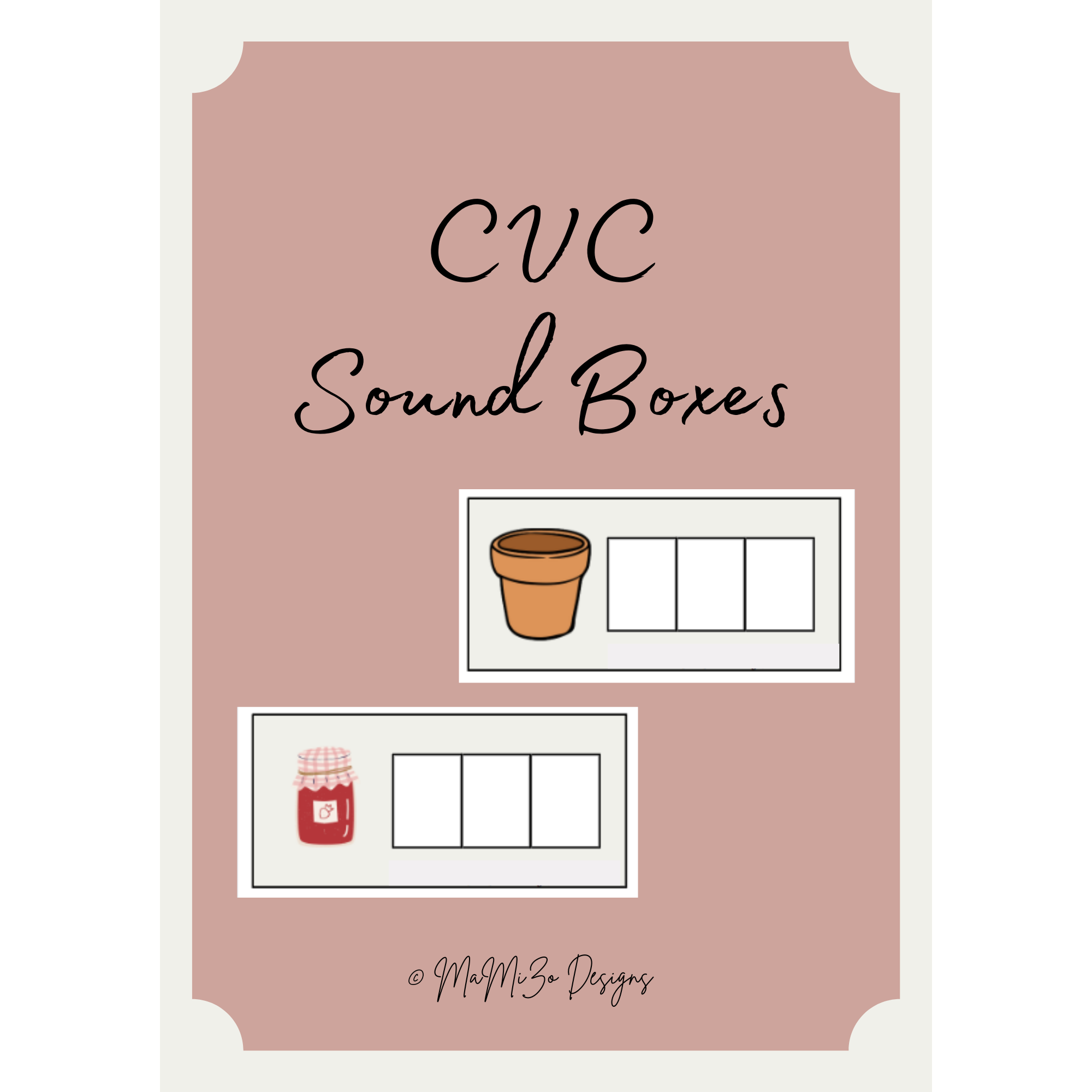 CVC Sound Boxes - Elkonin Boxes - Short Vowel CVC Cards