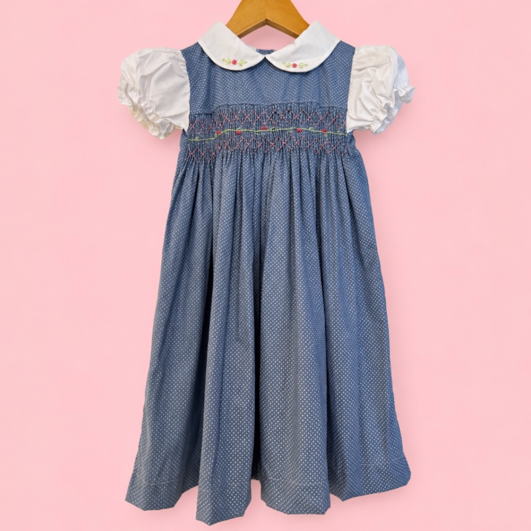 Vestido Poá Blue