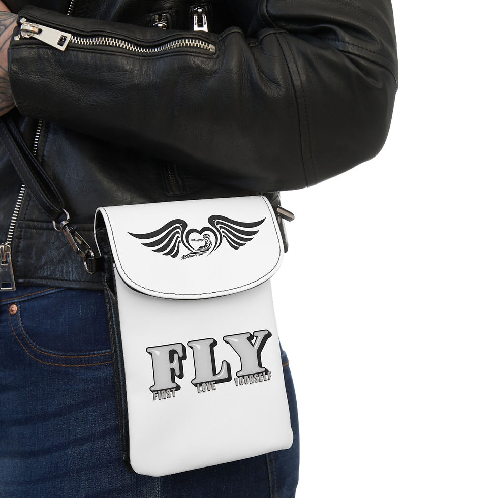 Thumbnail: Stylish Small Cell Phone Wallet with FLY Design 