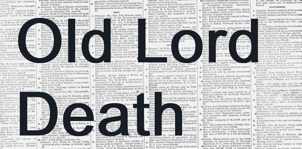 The cover for Old Lord Death, my new 1-page LARP.