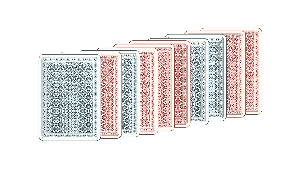 Later into the game, my deck has 6 known cards and 4 unknown cards