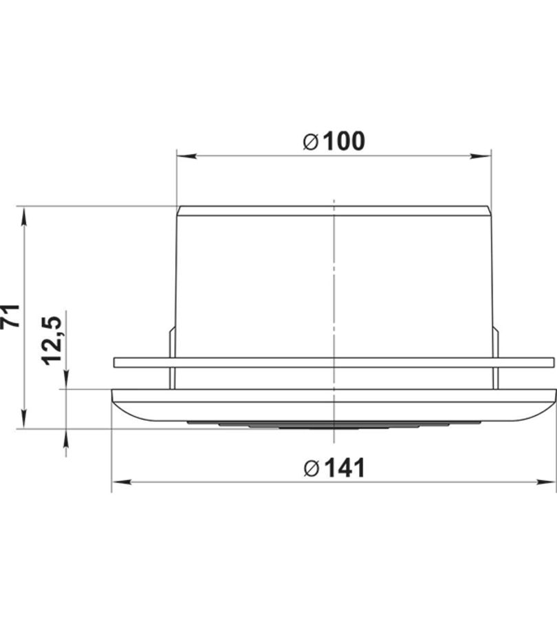 Миниатюра: Диффузор приточно-вытяжной потолочный Вентс с фланцем d100 мм белый