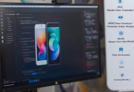 What is the iOS architecture in mobile application development?