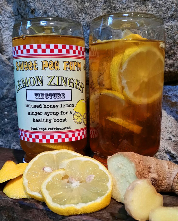 LEMON ZINGER - lemon/ginger infused honey