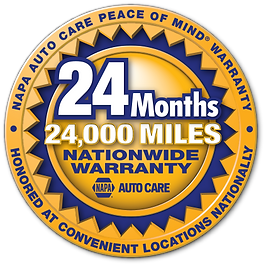 24 Month 24,000 miles nationwide warranty on all vehicle repairs