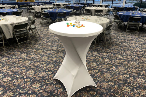 dressed cocktail table