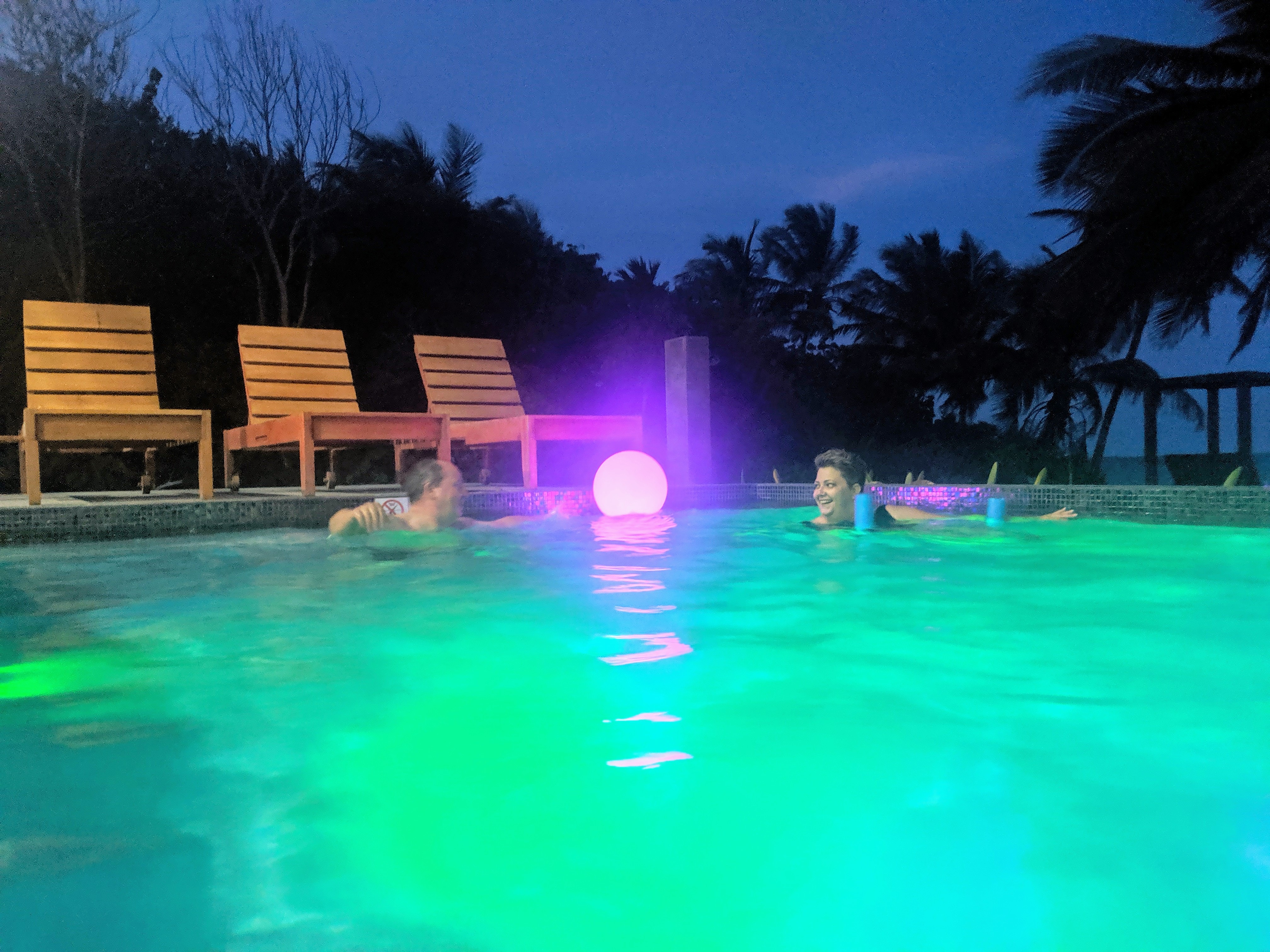 Pool at night