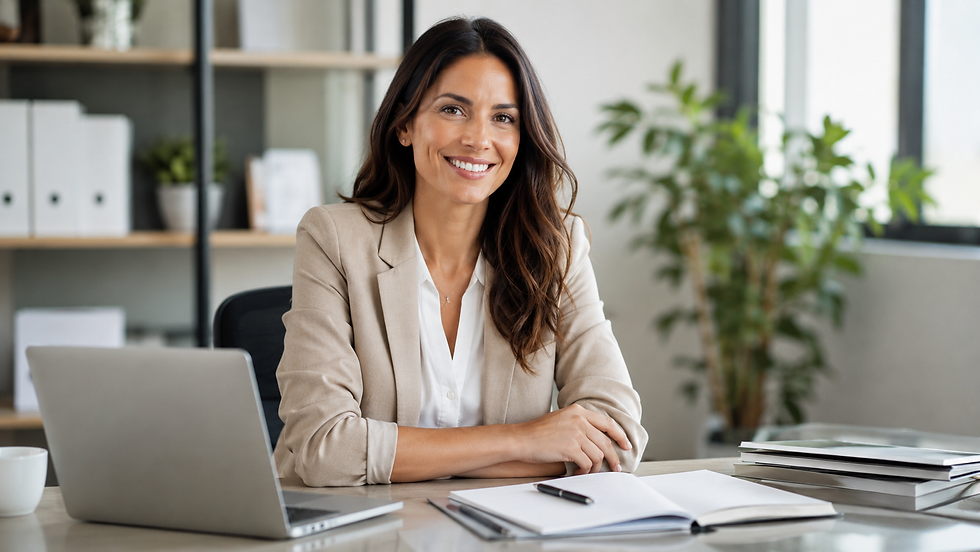woman smiling about her accomplishments