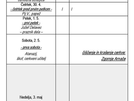 Oznanila od 26. aprila do 3. maja 2026 (Šentilj)