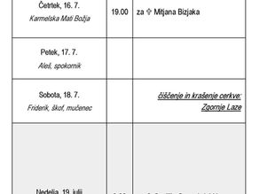 Oznanila od 12. do 19. julija 2026 (Šentilj)