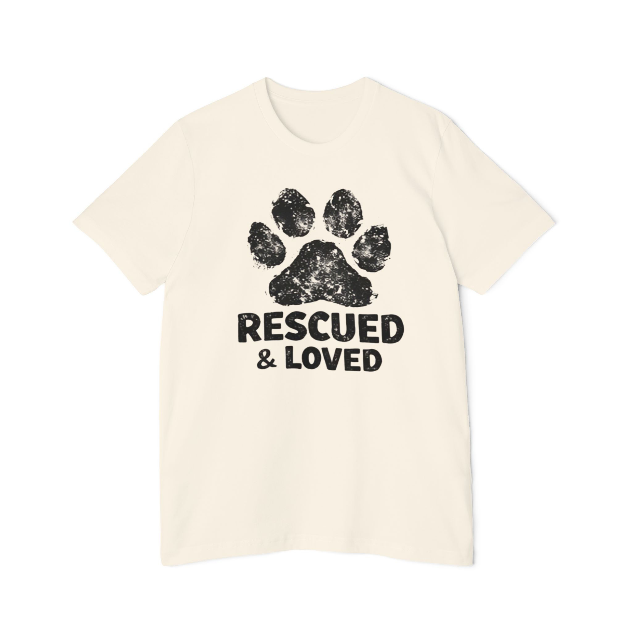 Rescued & Loved™ Paw Print T-Shirt | Rescue & Advocacy Collection