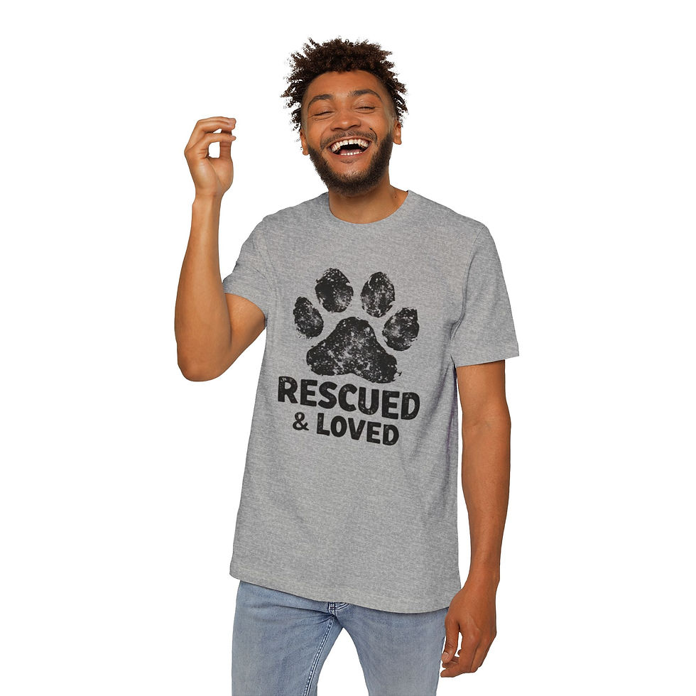 Thumbnail: Rescued & Loved™ Paw Print T-Shirt | Rescue & Advocacy Collection