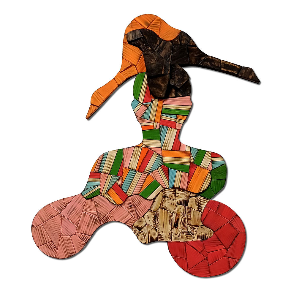 Joker - Who am I? Series #144 - Wood Mural, 30 x 25 IN, 2025 Sureel Kumar - Sureel Art Gallery Gidderbaha, Pb, India and Vienna, Austria