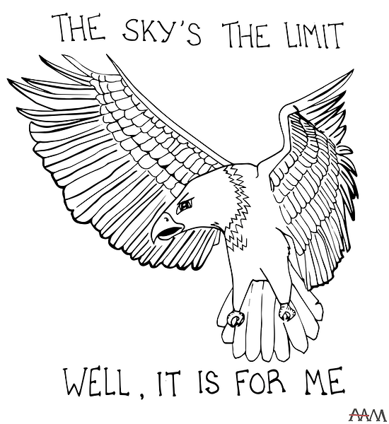 Eagles Are Mean, a webcomic sketch drawing from Brittany St. Julien, Animals Are Mean