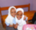 First grader twin-sisters at Blooming School