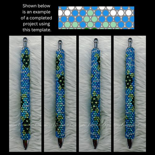 Turtle Rhinestone Pen SS10 Rhinestone Pen Template - Sea Turtles Swirl | FirecrackerCreations