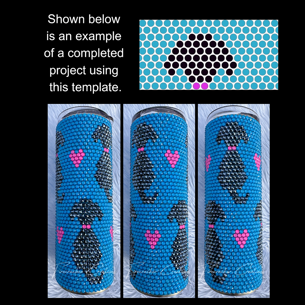 SS20 Rhinestone Tumbler Template - Puppy Love