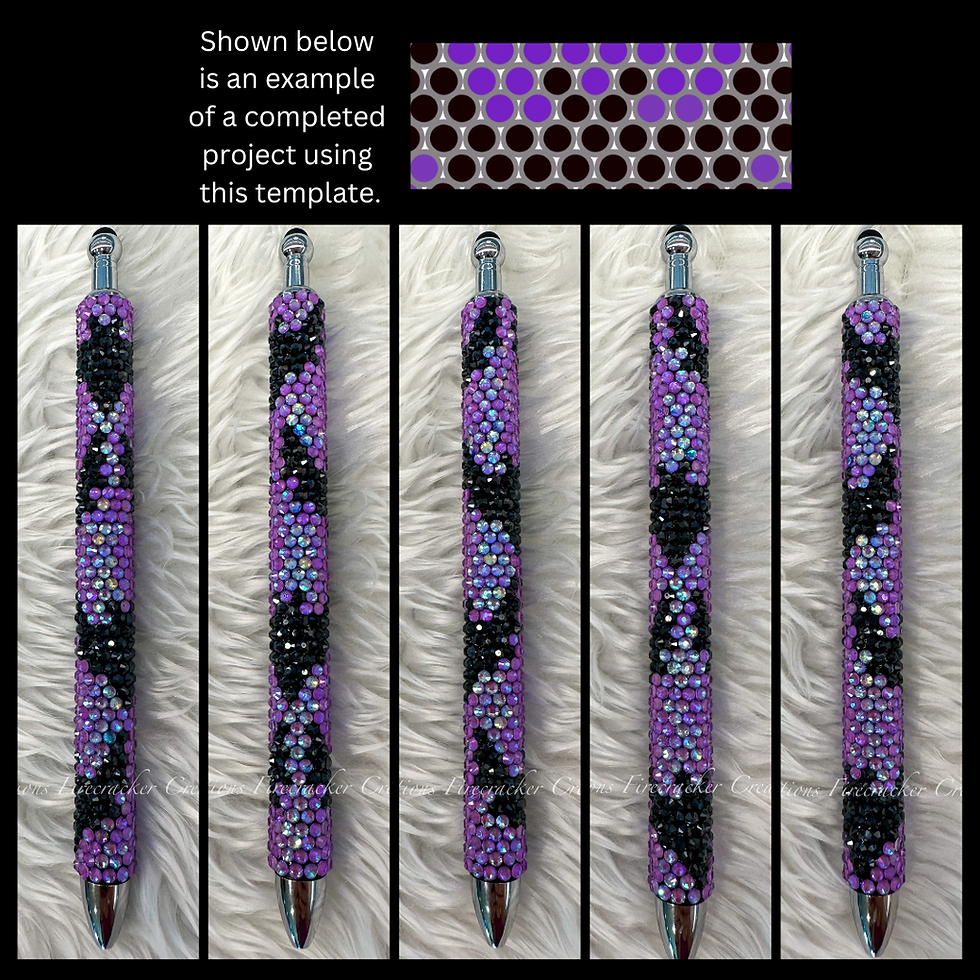 SS10 Rhinestone Pen Template - It's Batty!