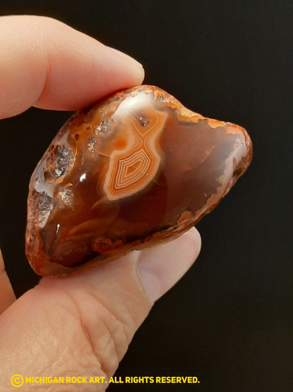 Thumbnail: Lake Superior Banded Agate (Dome Face Polished) 2.2 oz.