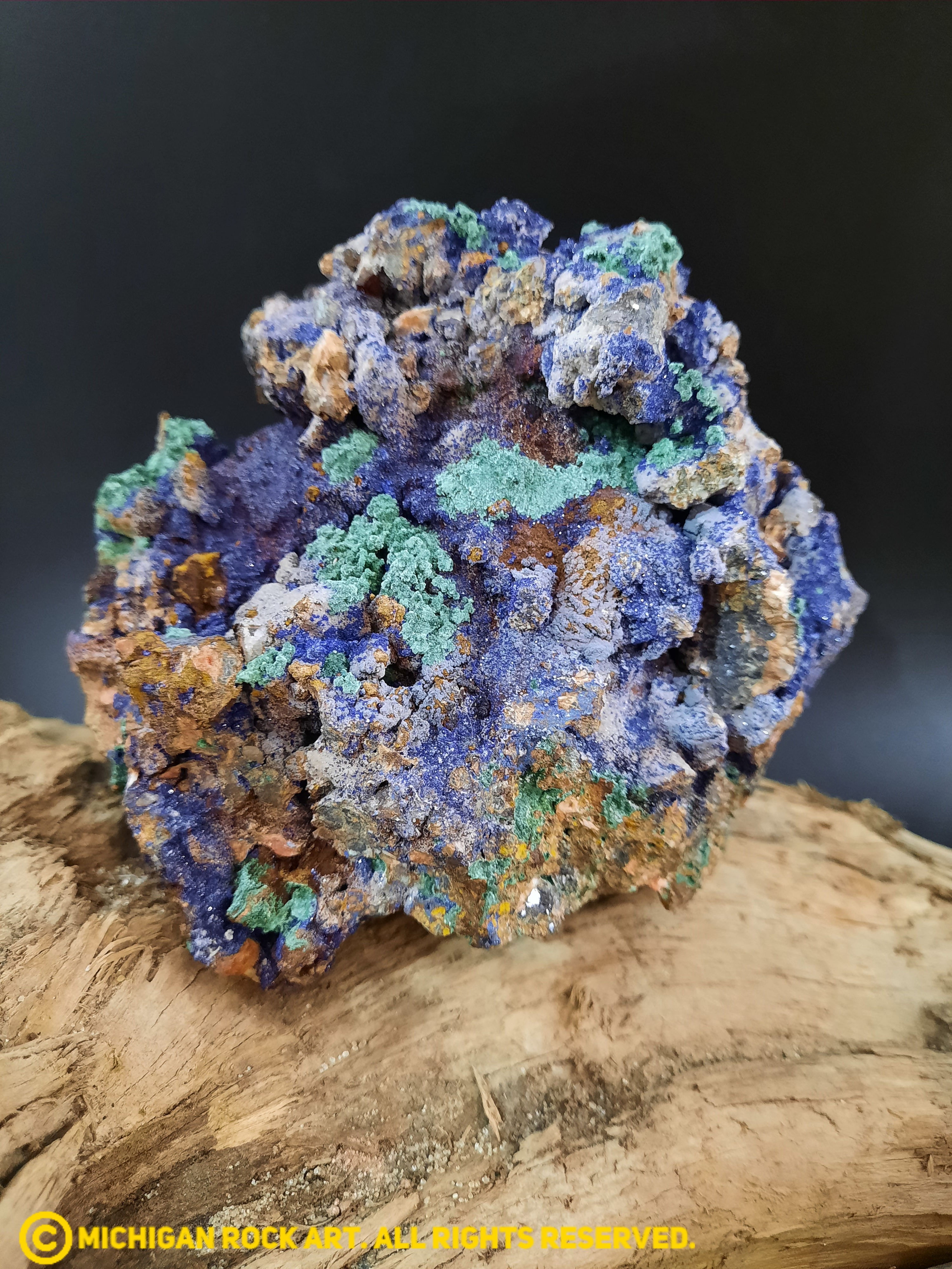Morocco Blue Azurite with Malachite