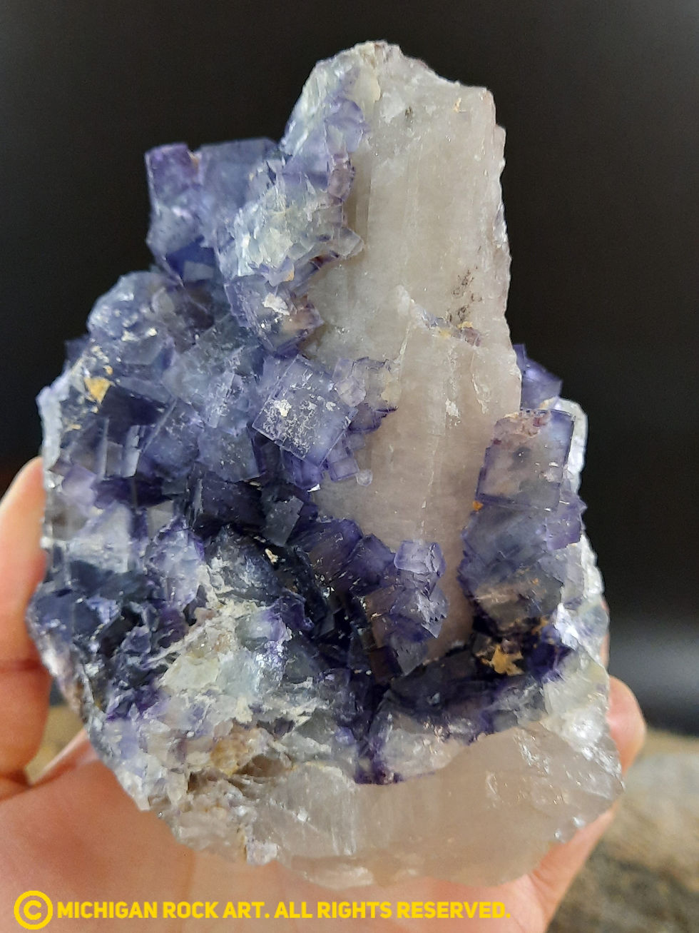 Thumbnail: Erongo Mountains, Namibia Fluorite on Quartz