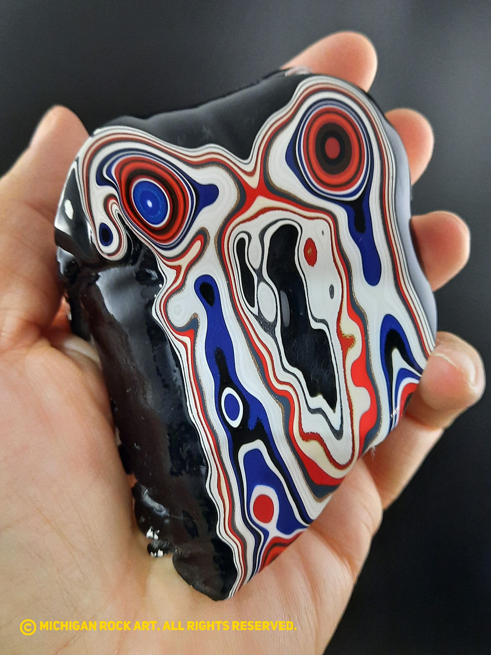 Thumbnail: Kenworth Fordite Display End Rail Piece (Sanded and High Polished 1 sided)