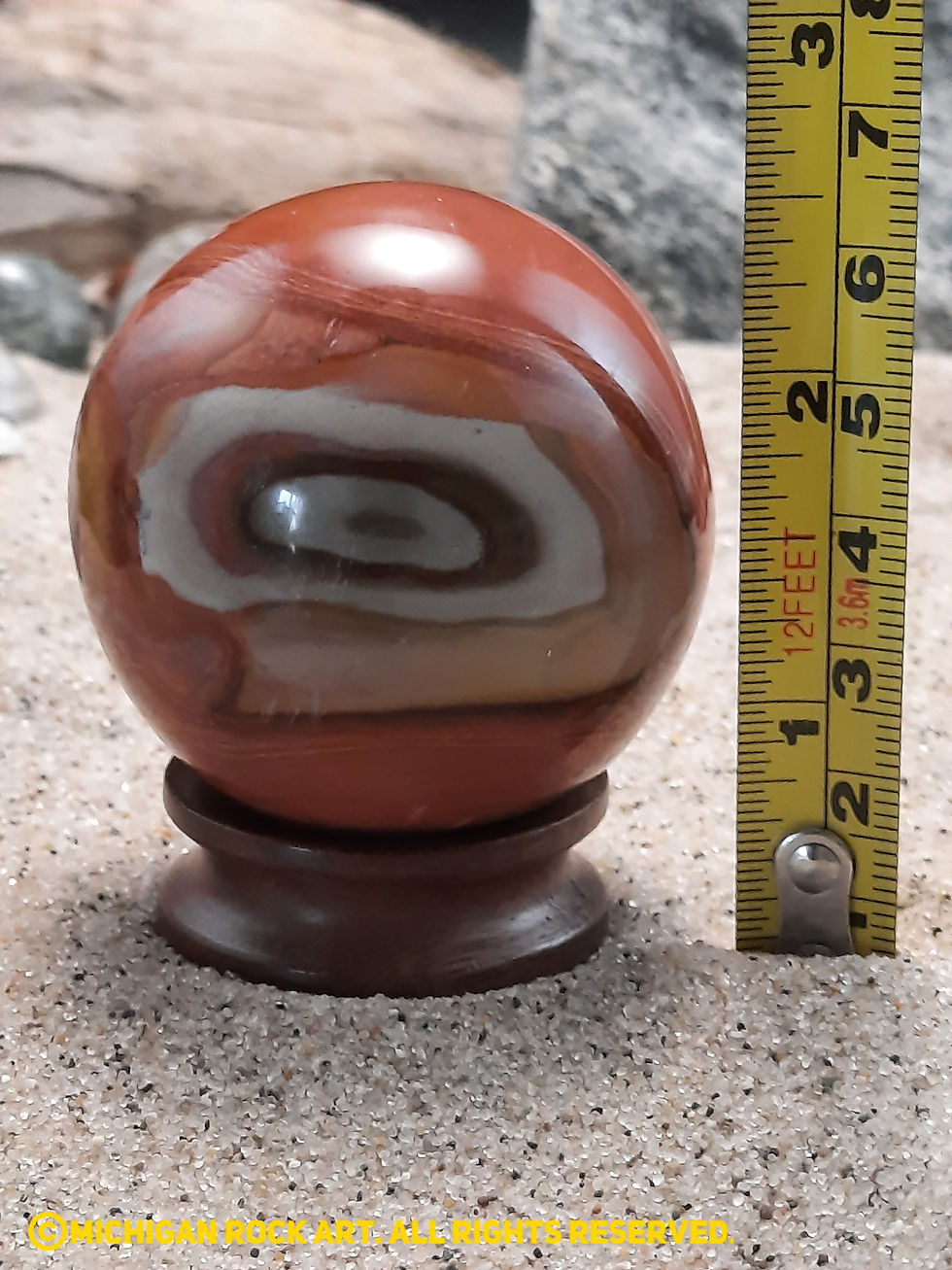 Thumbnail: Polychrome Jasper Sphere with Stand 49 mm