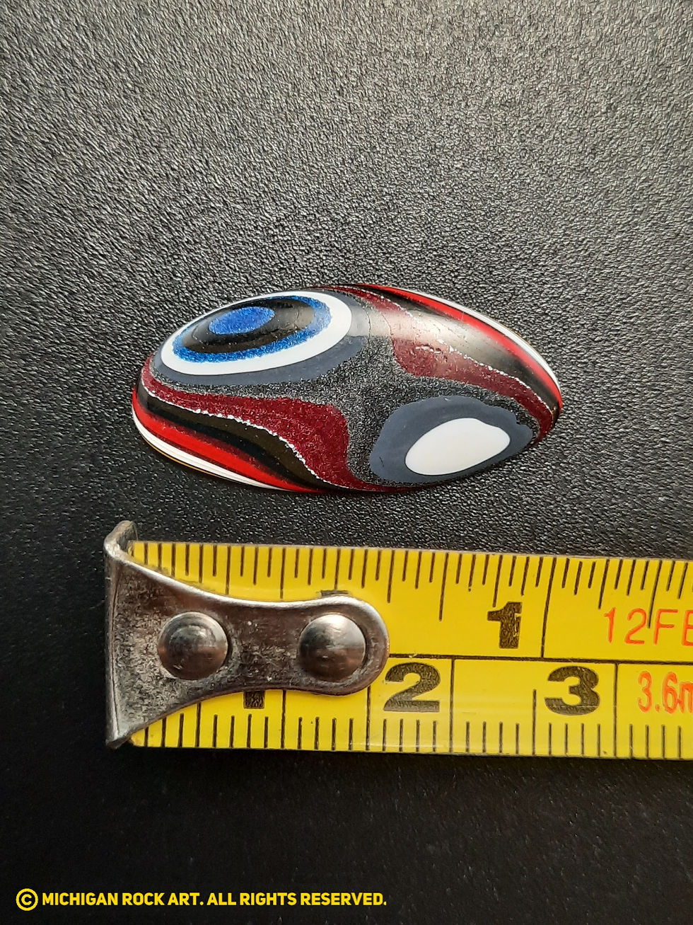 Thumbnail: Kenworth Fordite Cabochon (High Gloss Polish Finished on 2 Sides)