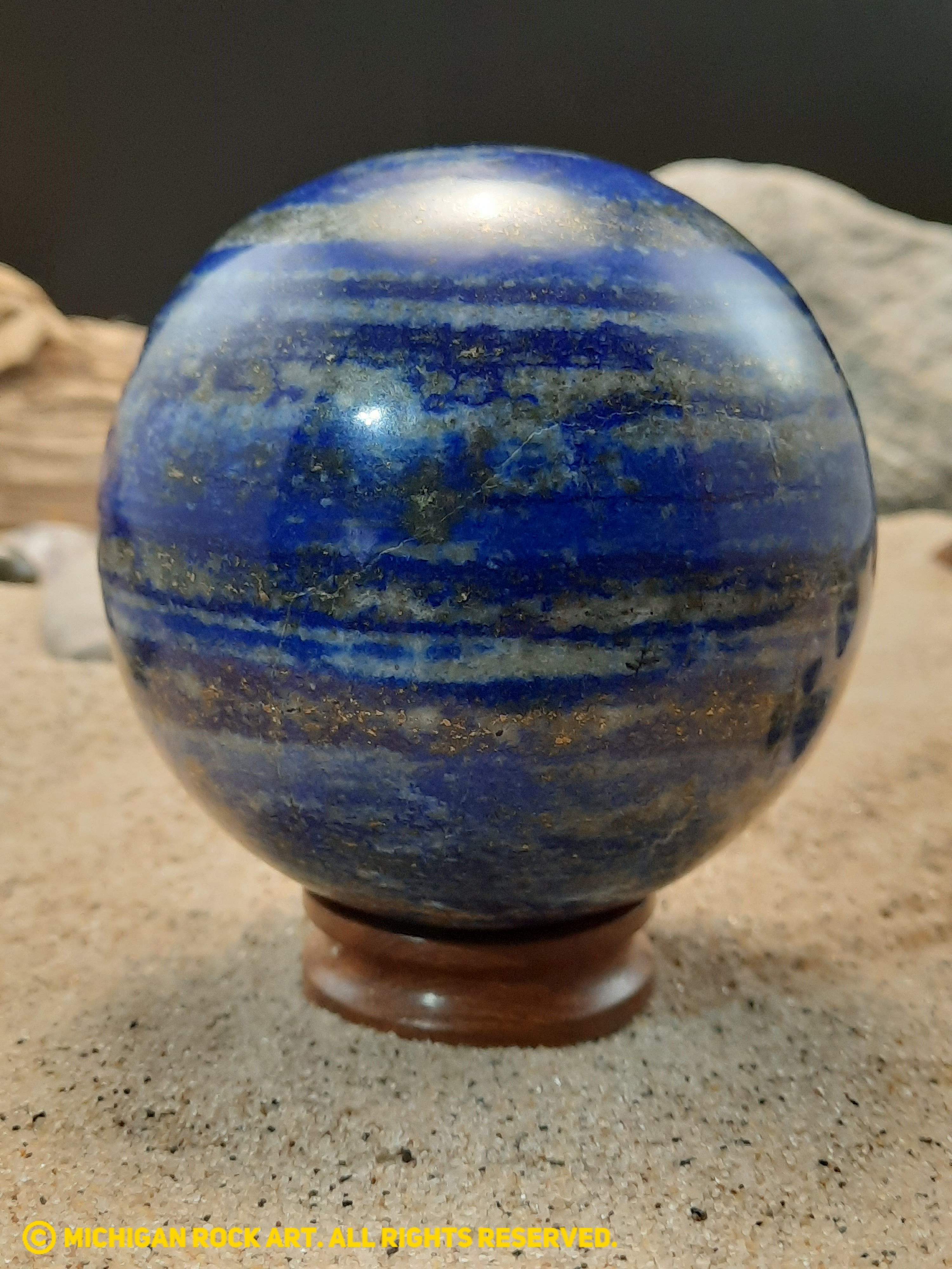 Lapis Lazuli Sphere with Stand 80 mm