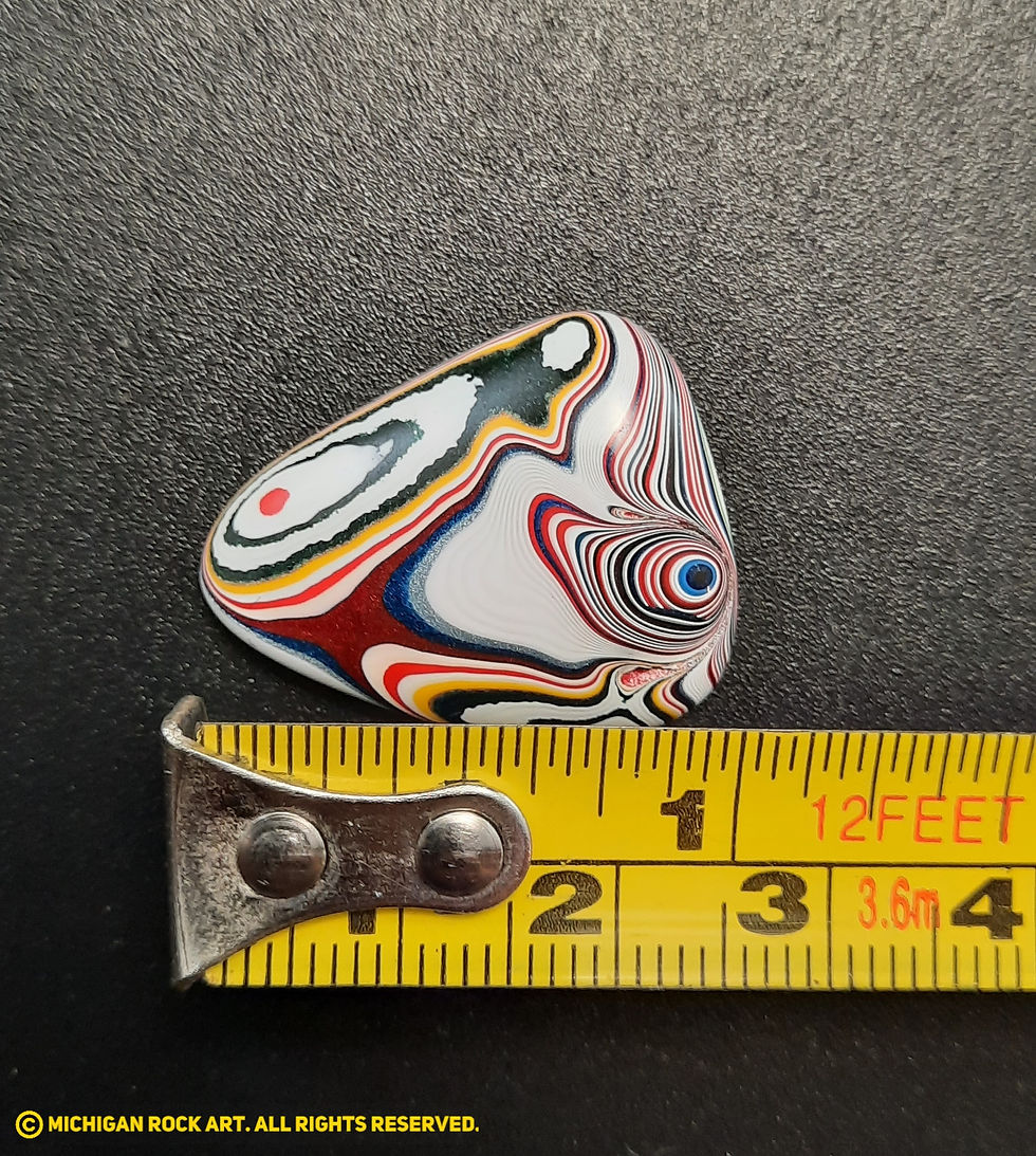 Thumbnail: Kenworth Fordite Cabochon (High Gloss Polish Finished on 2 Sides)