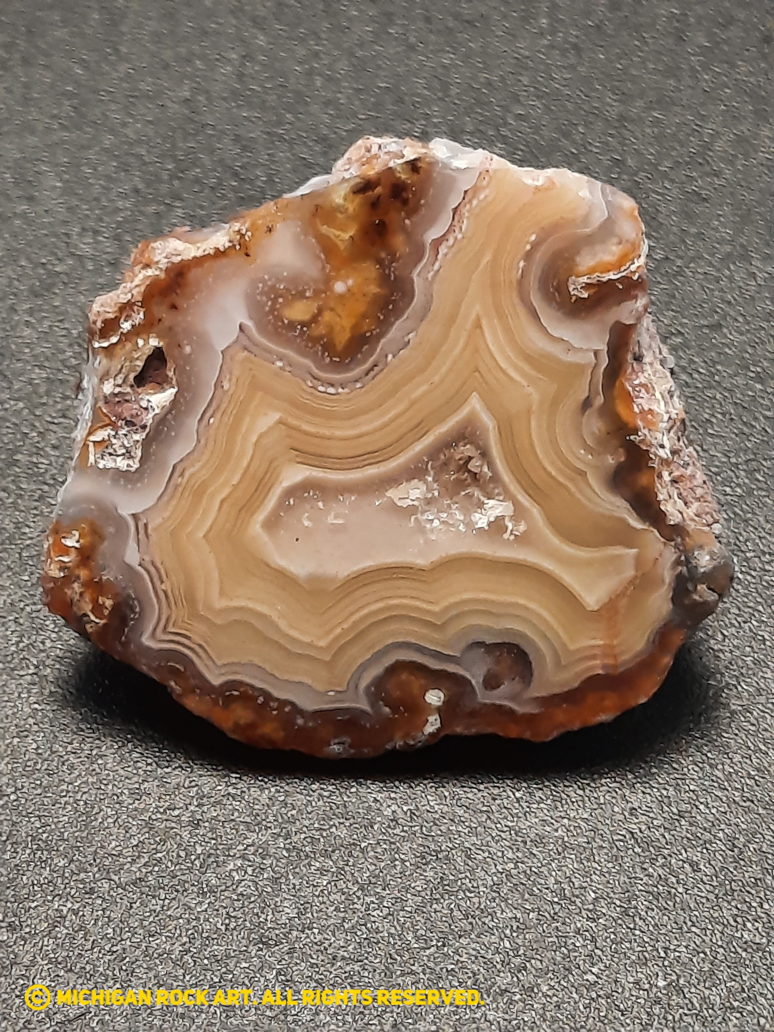 Laguna Agate Cut and Face Polished - 0.3 oz