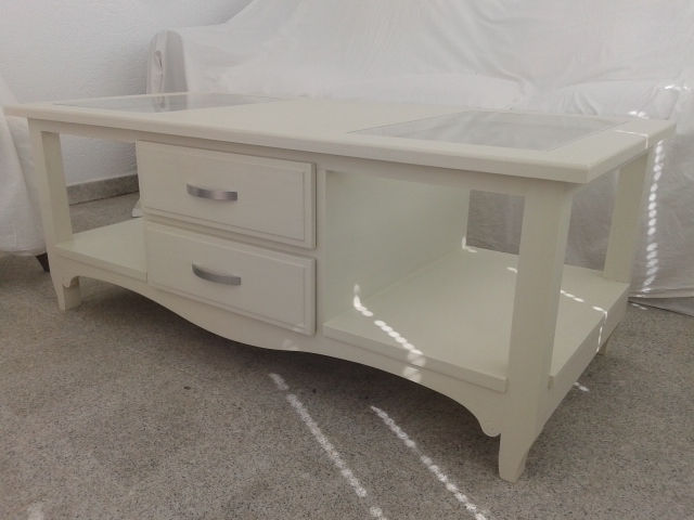 mesa de centro blanca