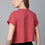 Thumbnail: Solid Round Neck Crop Size Cotton T-Shirt - Blue, Pink