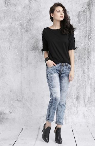Thumbnail: Solid Relaxed Fit Cotton T-Shirt