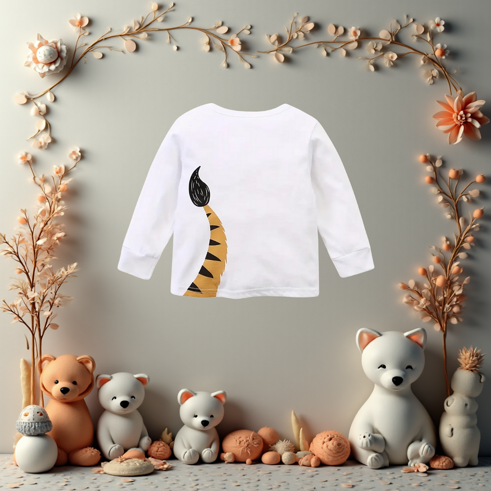 Miniaturbild: Langarm T-Shirt 'Tiger', Grösse 3-4 Jahre (Gr. 100), Hinterseite