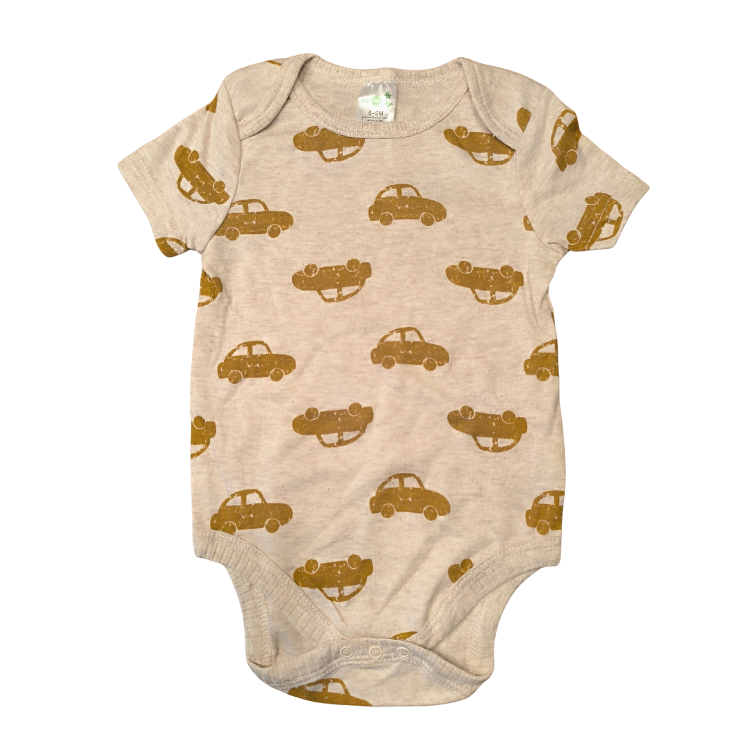 Babybody 'braune Autos' - 6-9 Monate