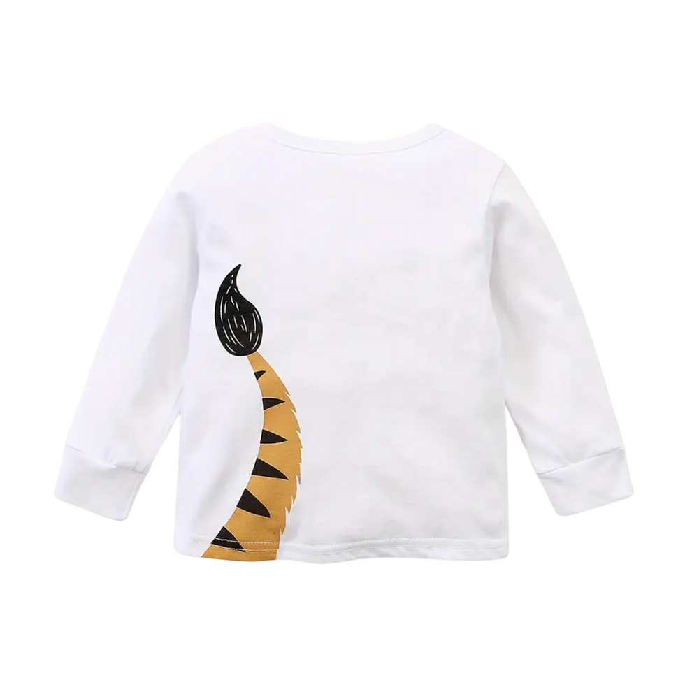 Langarm T-Shirt 'Tiger', Grösse 3-4 Jahre (Gr. 100), Rückseite