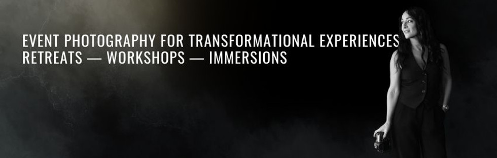 Event photography for transformational experiences Retreats — Workshops — Immersions