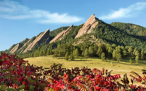Rocky Mountain Scenic Flatirons with Fal